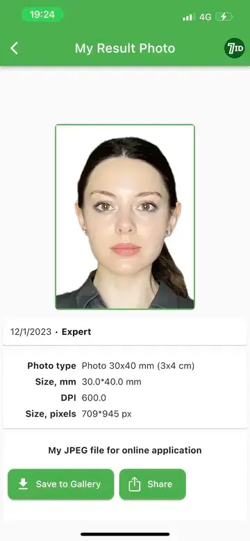 7 ID: 3x4 Shembull Foto e Pasaportës