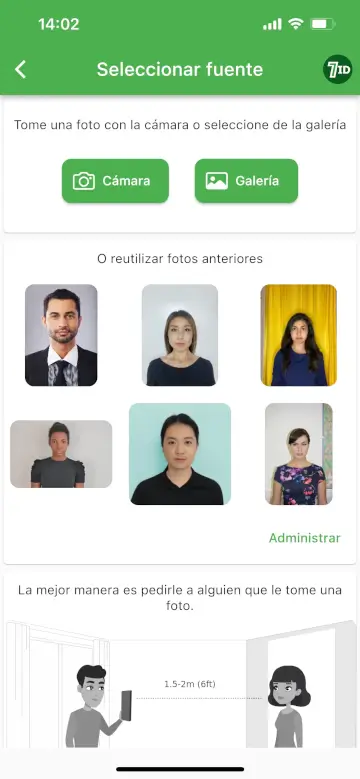 Aplicación 7ID: Creador de fotos para DNI y pasaporte de Argentina